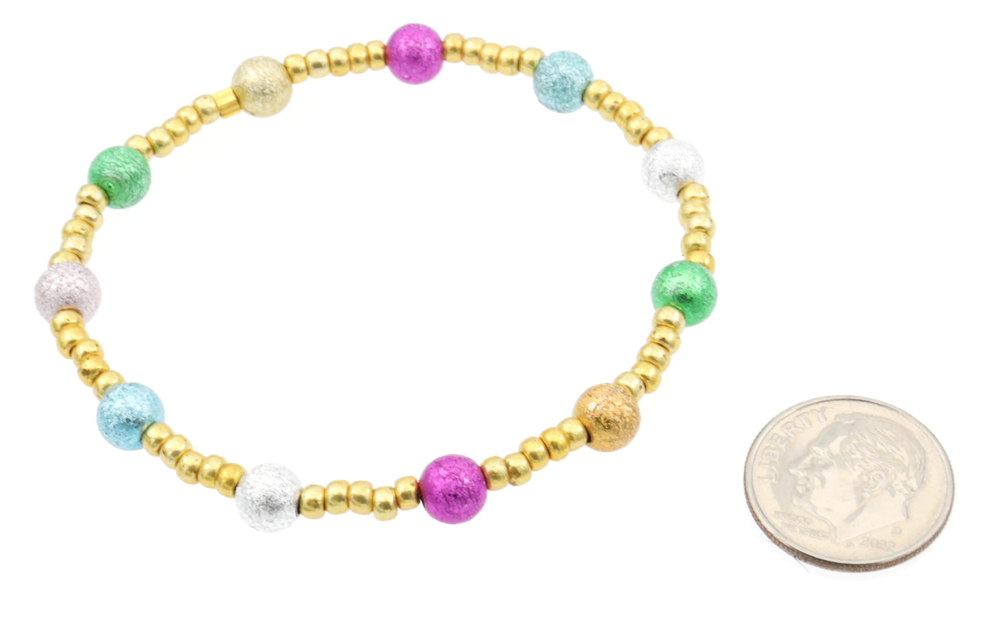 Jeter les Perles (Throw the Beads) with Size Reference Dime