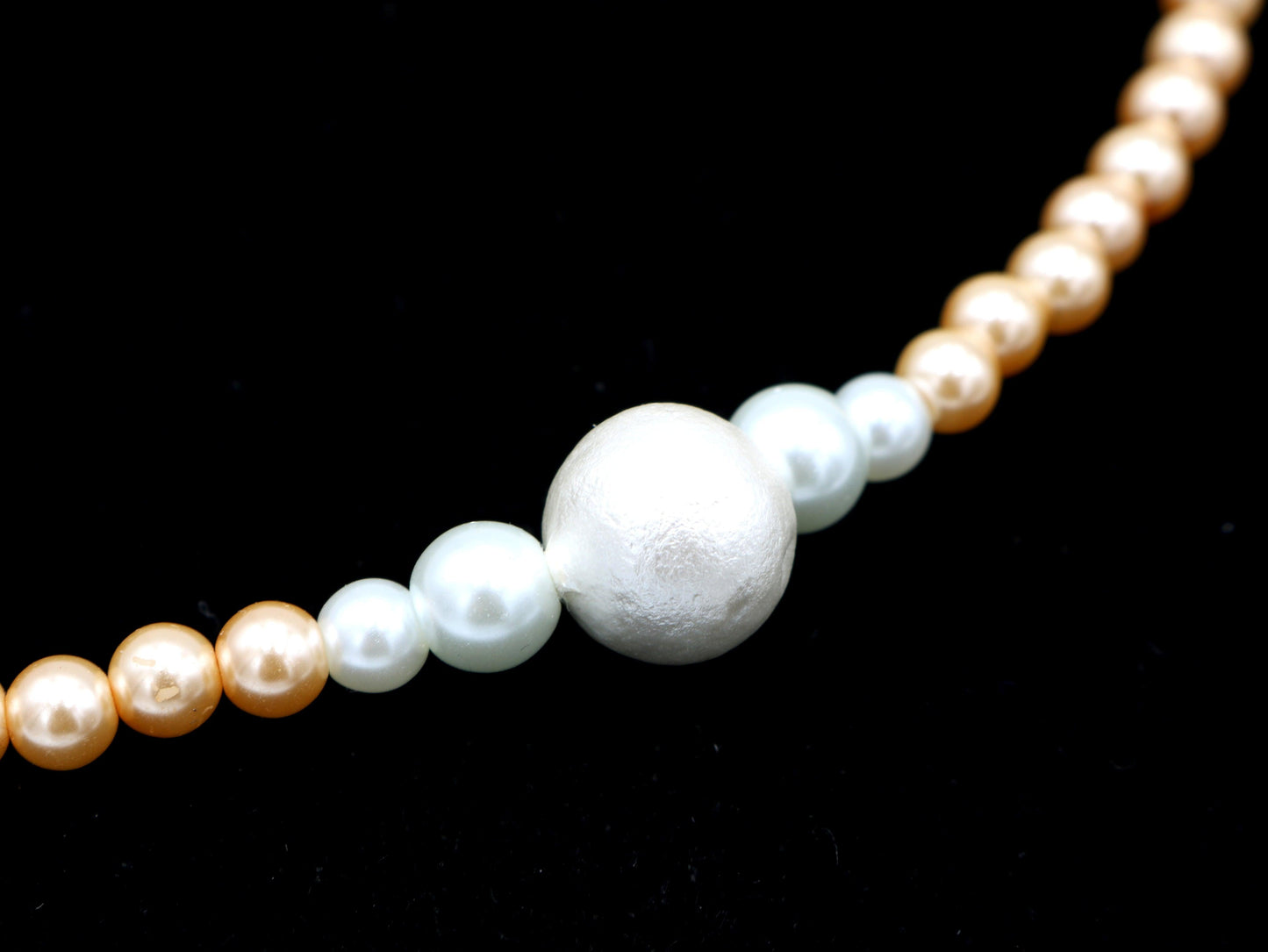Classic Rose Gold and White Glass Pearl Spring Women's Necklace - Monkeysmojo