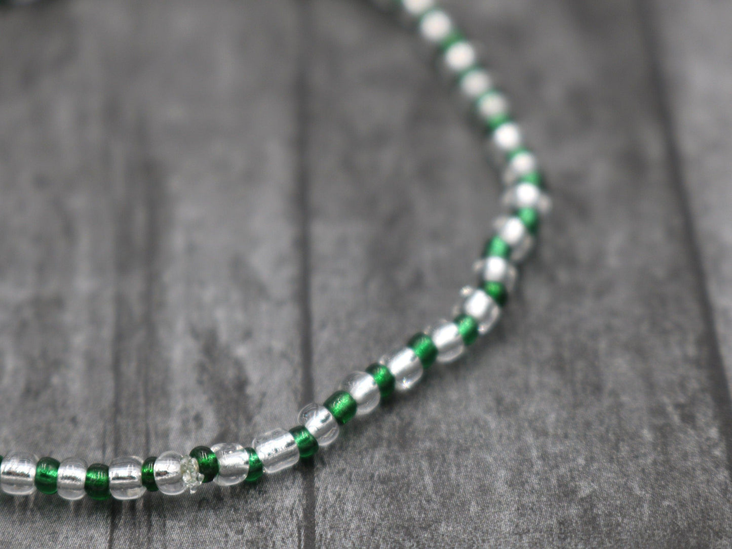 St. Paddy Saint Patrick's Silver and Irish I Was Irish Green 2022 Holiday Fun March Glass Bead Women's Stack Boho Bracelet - Free Shipping - Monkeysmojo