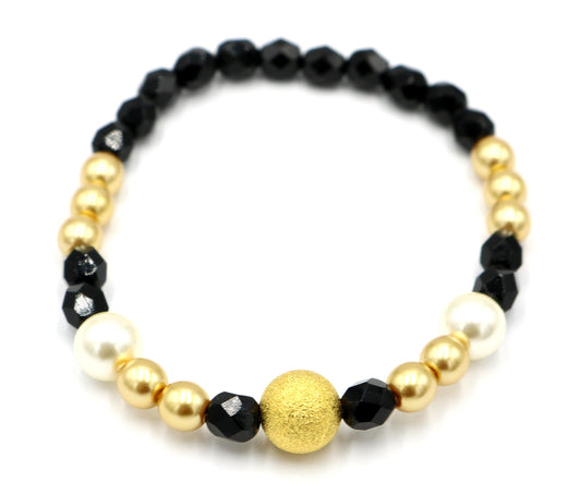Who Dat Saints Though That Bracelet is a Superstar Black Gold and White for The Win NFL Football Bracelet - Monkeysmojo