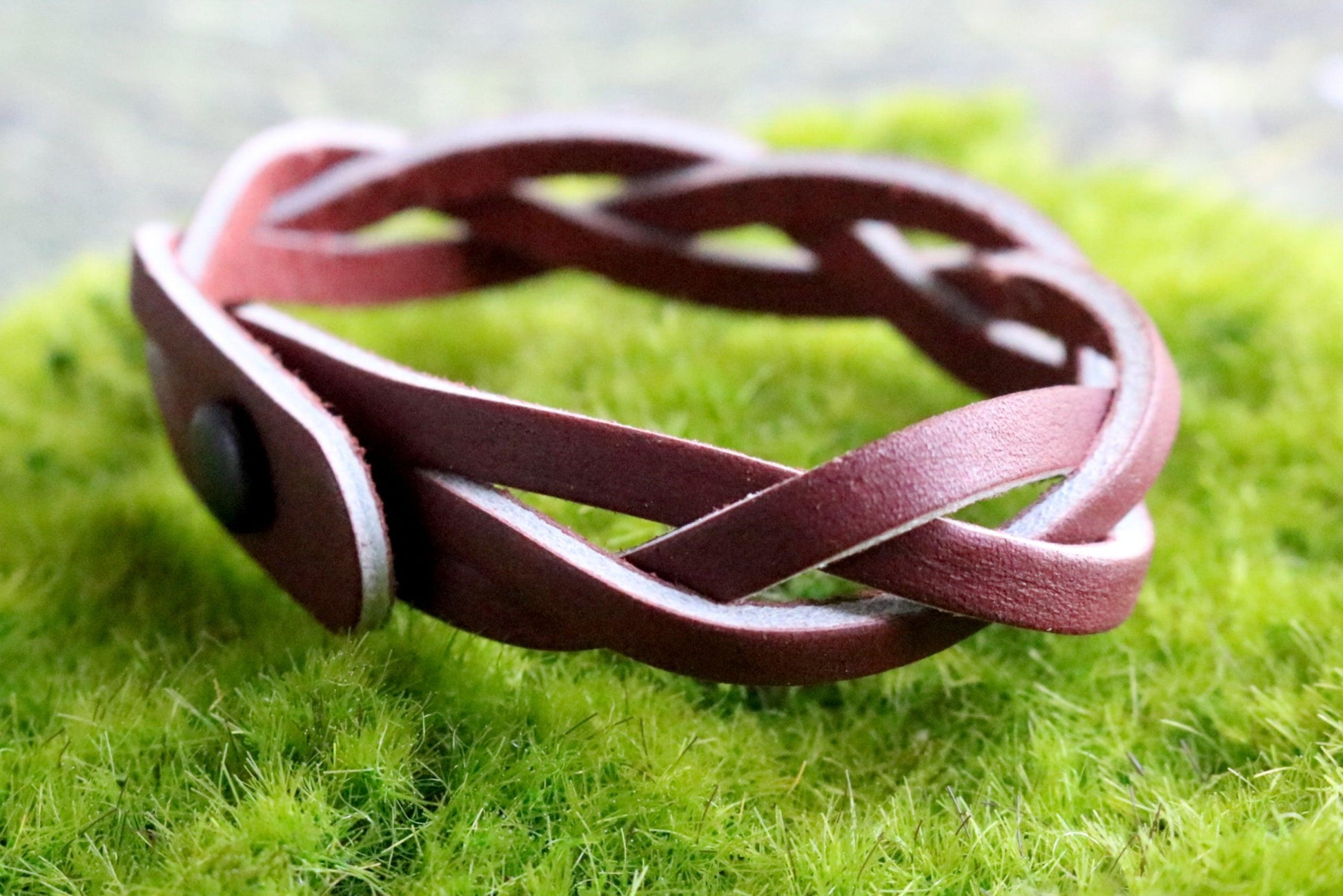 Strap Up and Show Out Men's 14mm Wide Three Strand Brown Leather Bracelet - Monkeysmojo