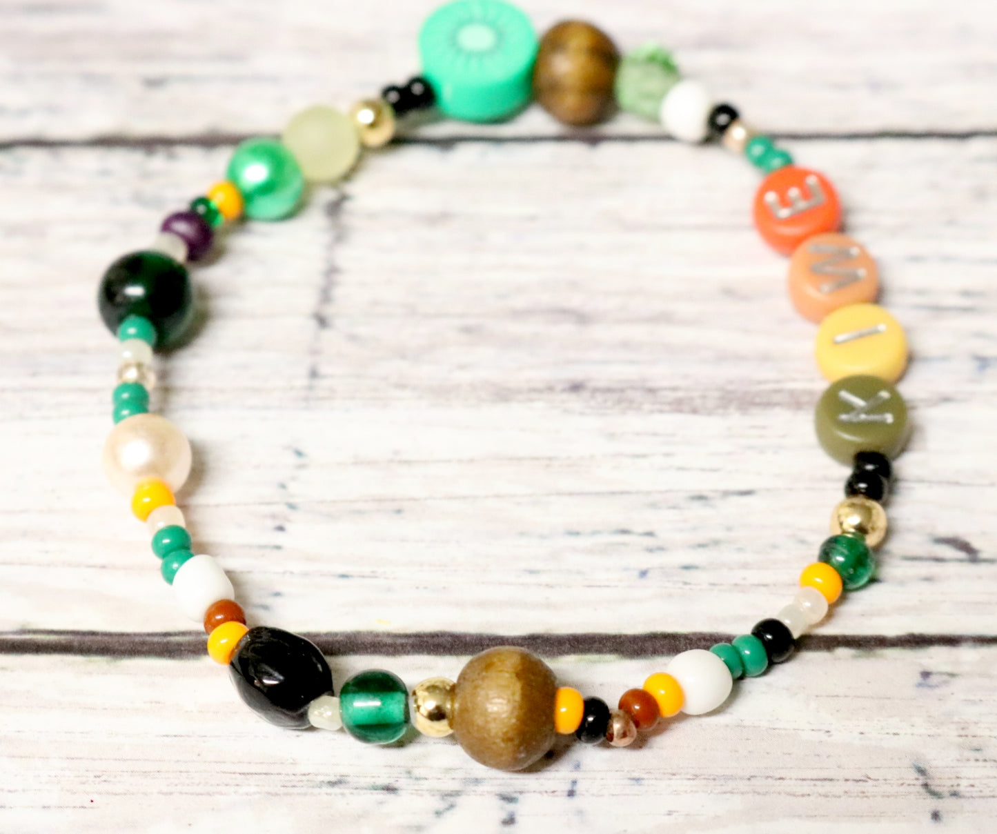 Kiwe Dreams - It's A Little Fruity - Kiwi Themed Handmade Artisan Bracelet by Monkey's Mojo